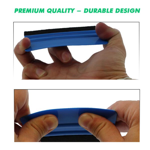 4″ Felt Edge Squeegee Car Vinyl Wrap Application Tool Scraper Decal Blue – A Pack Of 2 4" Felt Edge Squeegee Car Vinyl Wrap Application Tool Scraper Decal Blue - A Pack Of 2 - Image 3