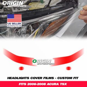 2006-2008 Acura TSX Precut Headlight PPF Clear Paint Protection Film Kit 2006-2008 Acura TSX Precut Headlight PPF Clear Paint Protection Film Kit