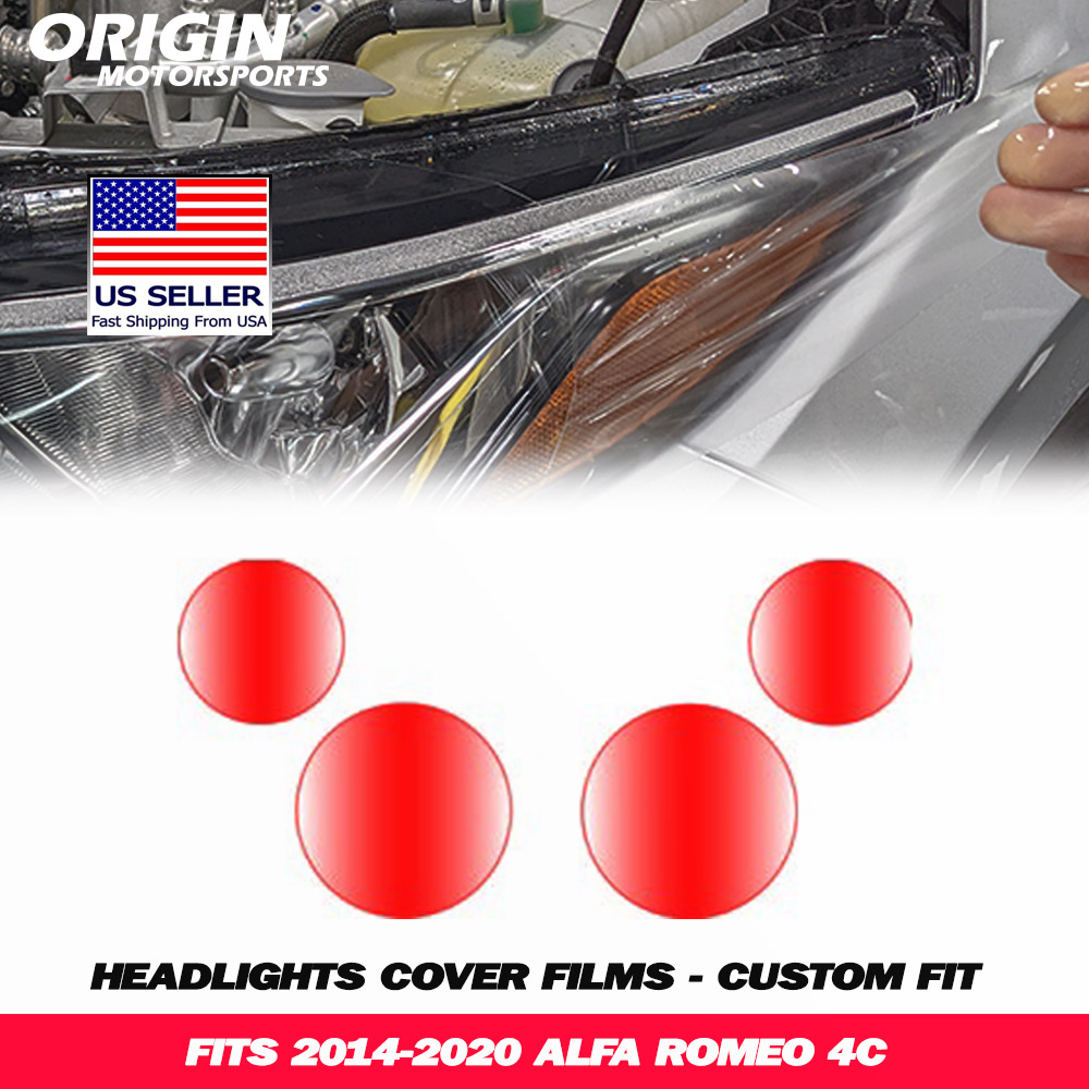 2014-2020 Alfa Romeo 4C Precut Headlight PPF Clear Paint Protection Film Kit 2014-2020 Alfa Romeo 4C Precut Headlight PPF Clear Paint Protection Film Kit