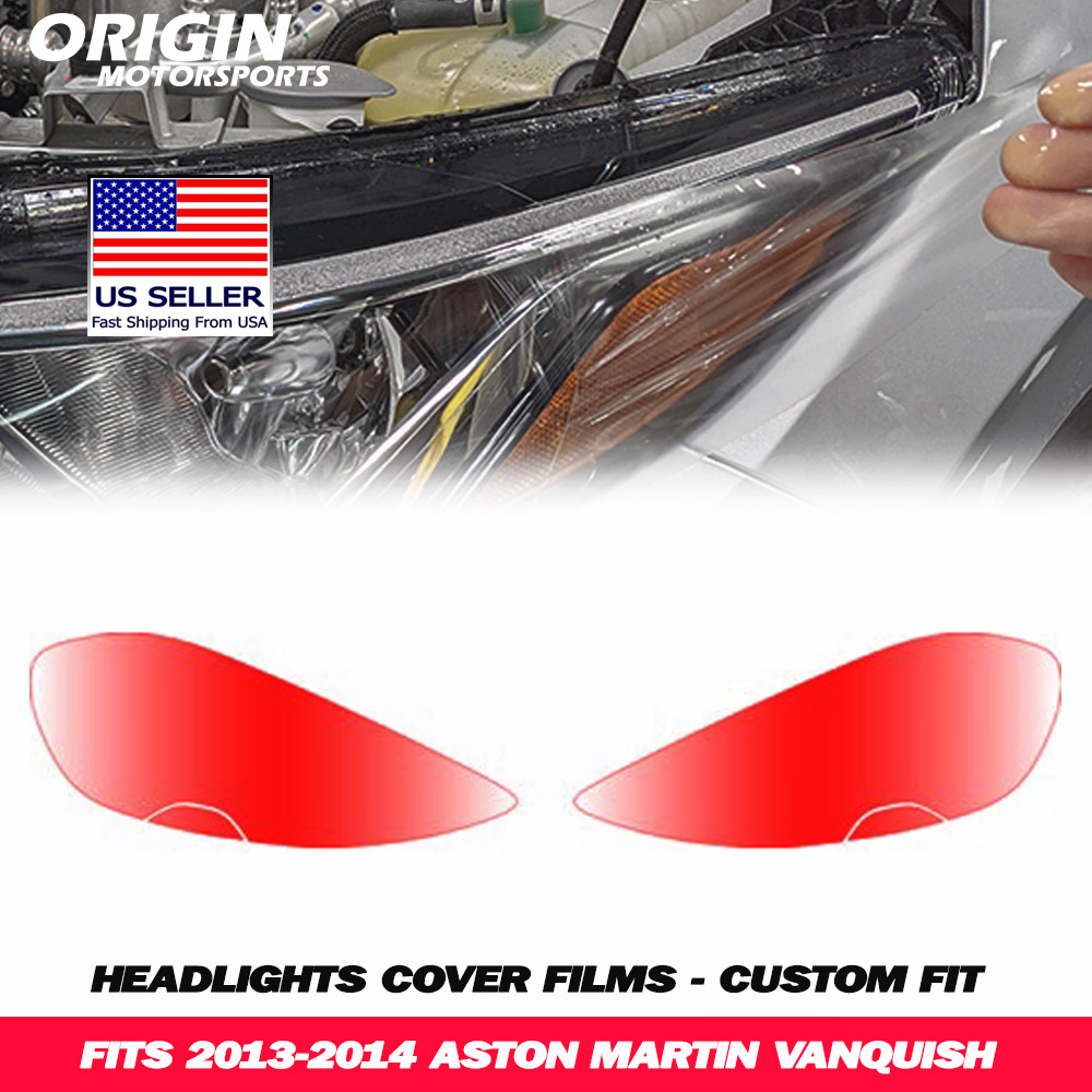 2013-2014 Aston Martin VANQUISH Precut Headlight PPF Clear Paint Protection Film Kit 2013-2014 Aston Martin VANQUISH Precut Headlight PPF Clear Paint Protection Film Kit