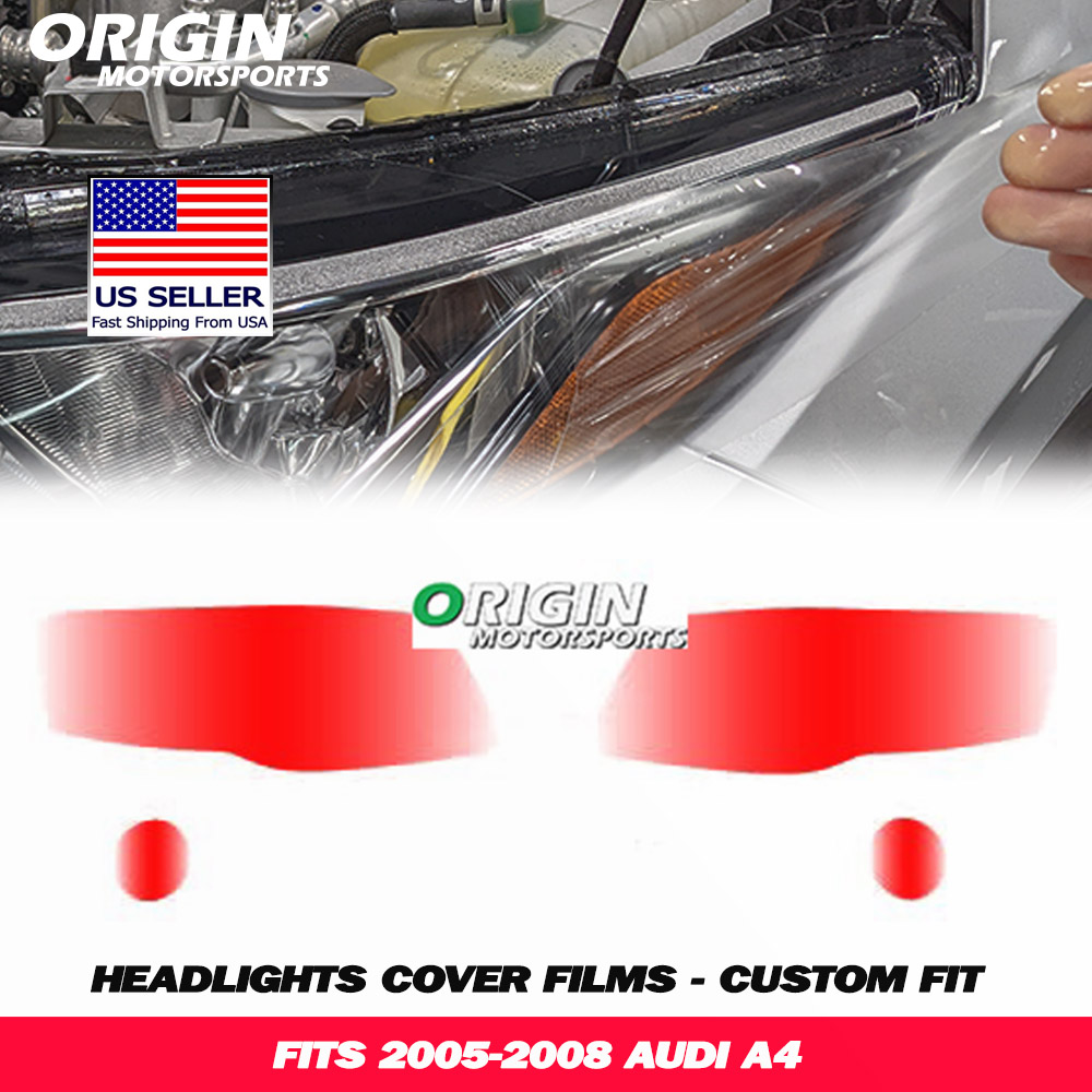 2005-2008 Audi A4 Precut Headlight PPF Clear Paint Protection Film Kit 2005-2008 Audi A4 Precut Headlight PPF Clear Paint Protection Film Kit