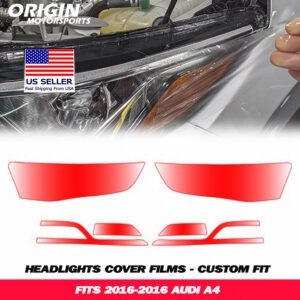 2016-2016 Audi A4 Precut Headlight PPF Clear Paint Protection Film Kit