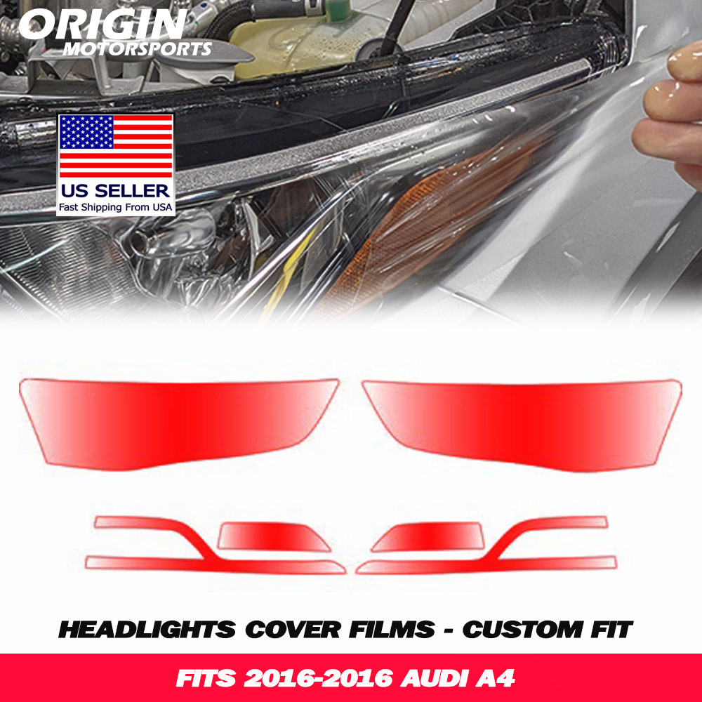 2016-2016 Audi A4 Precut Headlight PPF Clear Paint Protection Film Kit 2016-2016 Audi A4 Precut Headlight PPF Clear Paint Protection Film Kit