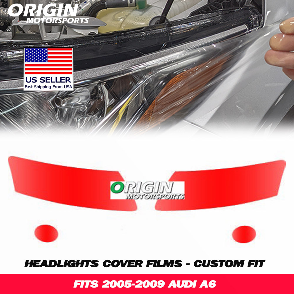 2005-2009 Audi A6 Precut Headlight PPF Clear Paint Protection Film Kit 2005-2009 Audi A6 Precut Headlight PPF Clear Paint Protection Film Kit