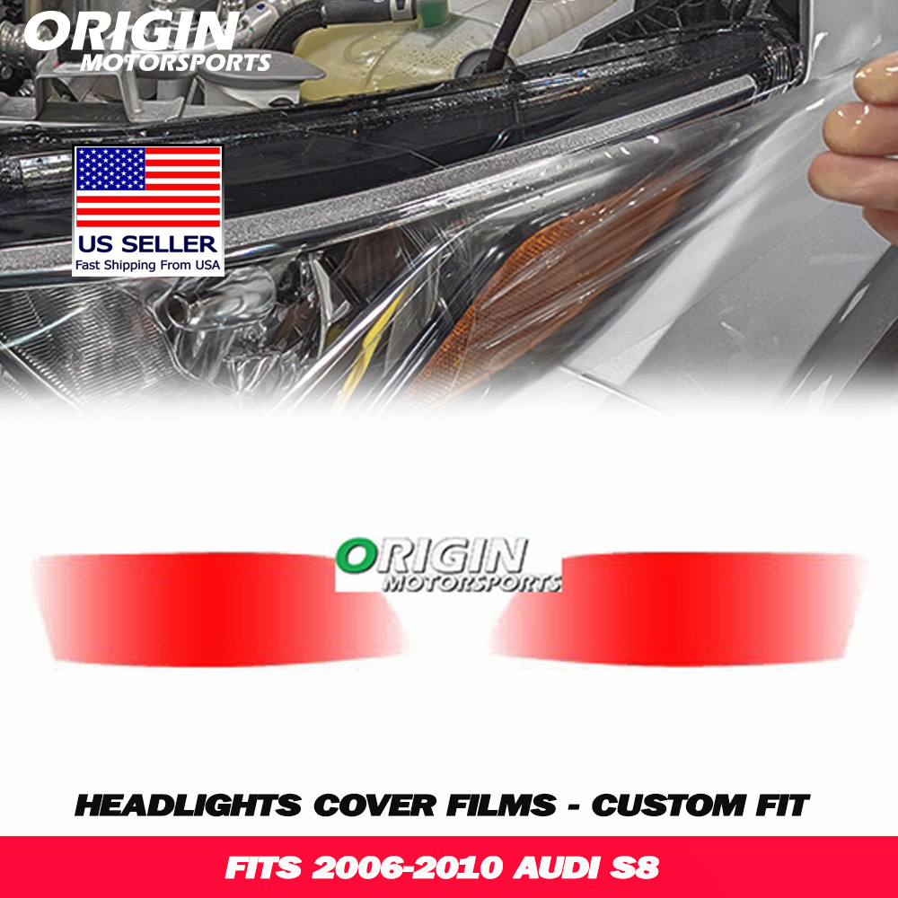 2006-2010 Audi S8 Precut Headlight PPF Clear Paint Protection Film Kit 2006-2010 Audi S8 Precut Headlight PPF Clear Paint Protection Film Kit