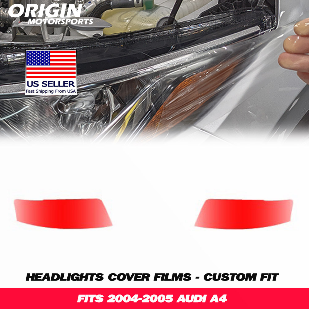 2004-2005 Audi A4 Precut Headlight PPF Clear Paint Protection Film Kit 2004-2005 Audi A4 Precut Headlight PPF Clear Paint Protection Film Kit