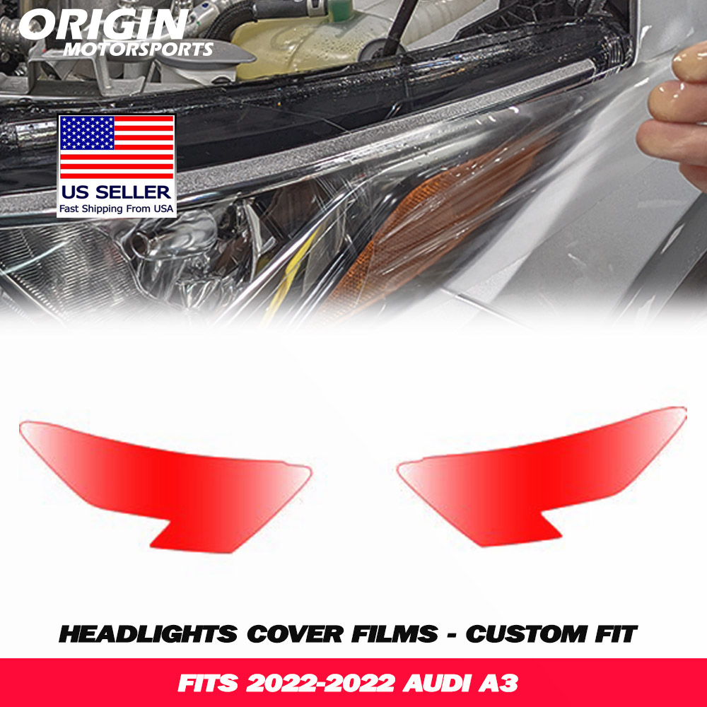 2022-2022 Audi A3 Precut Headlight PPF Clear Paint Protection Film Kit 2022-2022 Audi A3 Precut Headlight PPF Clear Paint Protection Film Kit