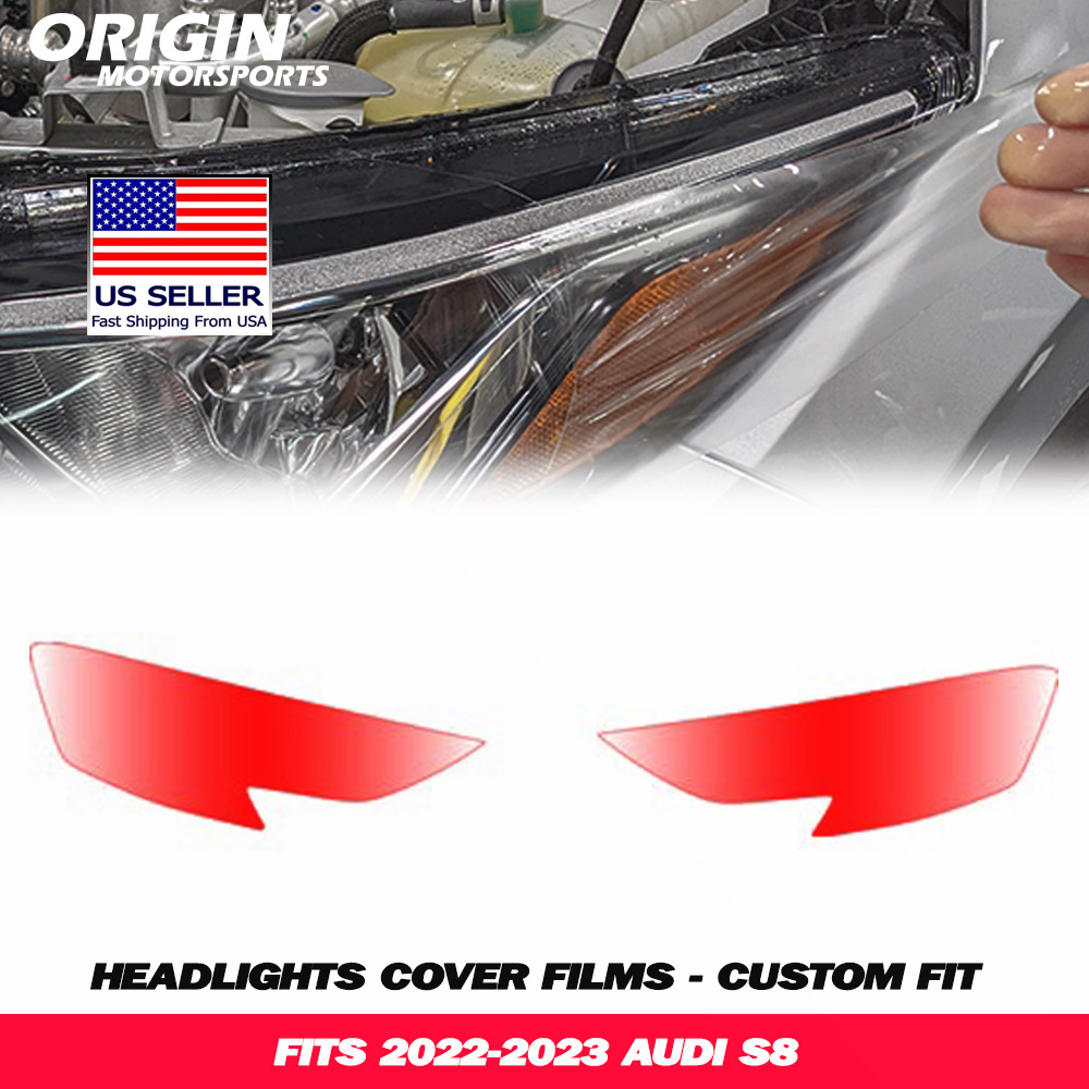 2022-2023 Audi S8 Precut Headlight PPF Clear Paint Protection Film Kit 2022-2023 Audi S8 Precut Headlight PPF Clear Paint Protection Film Kit