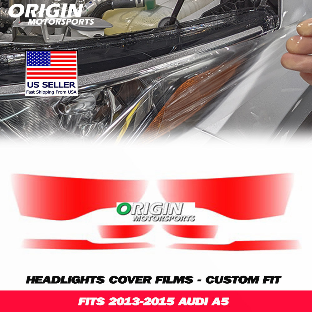 2013-2015 Audi A5 Precut Headlight PPF Clear Paint Protection Film Kit 2013-2015 Audi A5 Precut Headlight PPF Clear Paint Protection Film Kit