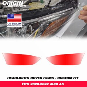 2020-2022 Audi A5 Precut Headlight PPF Clear Paint Protection Film Kit 2020-2022 Audi A5 Precut Headlight PPF Clear Paint Protection Film Kit