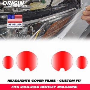 2015-2016 Bentley MULSANNE Precut Headlight PPF Clear Paint Protection Film Kit 2015-2016 Bentley MULSANNE Precut Headlight PPF Clear Paint Protection Film Kit