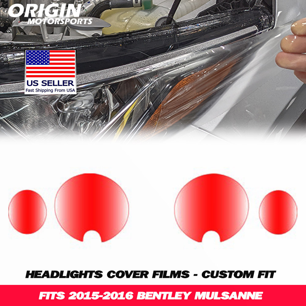 2015-2016 Bentley MULSANNE Precut Headlight PPF Clear Paint Protection Film Kit 2015-2016 Bentley MULSANNE Precut Headlight PPF Clear Paint Protection Film Kit