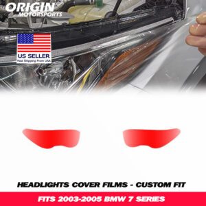 2003-2005 Bmw 7 SERIES Precut Headlight PPF Clear Paint Protection Film Kit 2003-2005 Bmw 7 SERIES Precut Headlight PPF Clear Paint Protection Film Kit