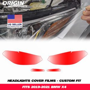 2019-2021 Bmw X4 Precut Headlight PPF Clear Paint Protection Film Kit