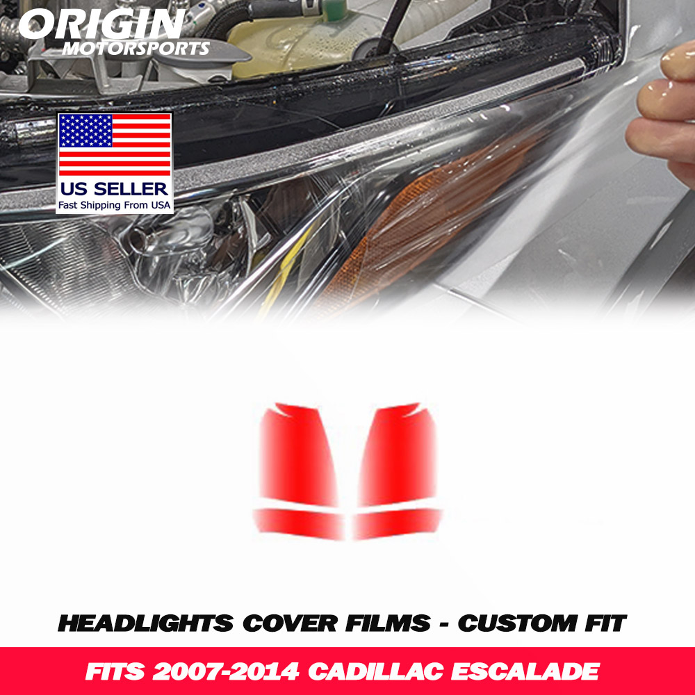 2007-2014 Cadillac ESCALADE Precut Headlight PPF Clear Paint Protection Film Kit 2007-2014 Cadillac ESCALADE Precut Headlight PPF Clear Paint Protection Film Kit
