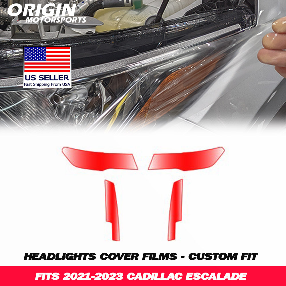 2021-2023 Cadillac ESCALADE Precut Headlight PPF Clear Paint Protection Film Kit
