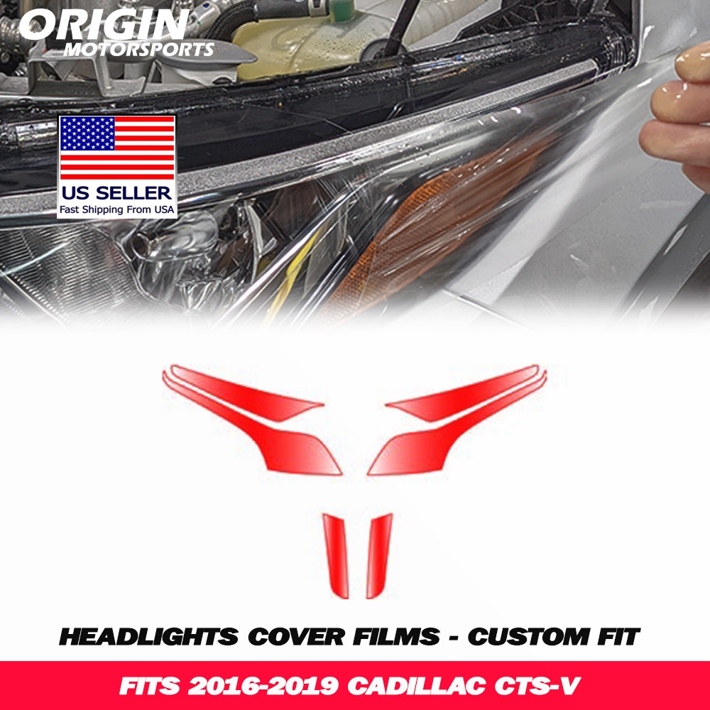 2016-2019 Cadillac CTS-V Precut Headlight PPF Clear Paint Protection Film Kit 2016-2019 Cadillac CTS-V Precut Headlight PPF Clear Paint Protection Film Kit