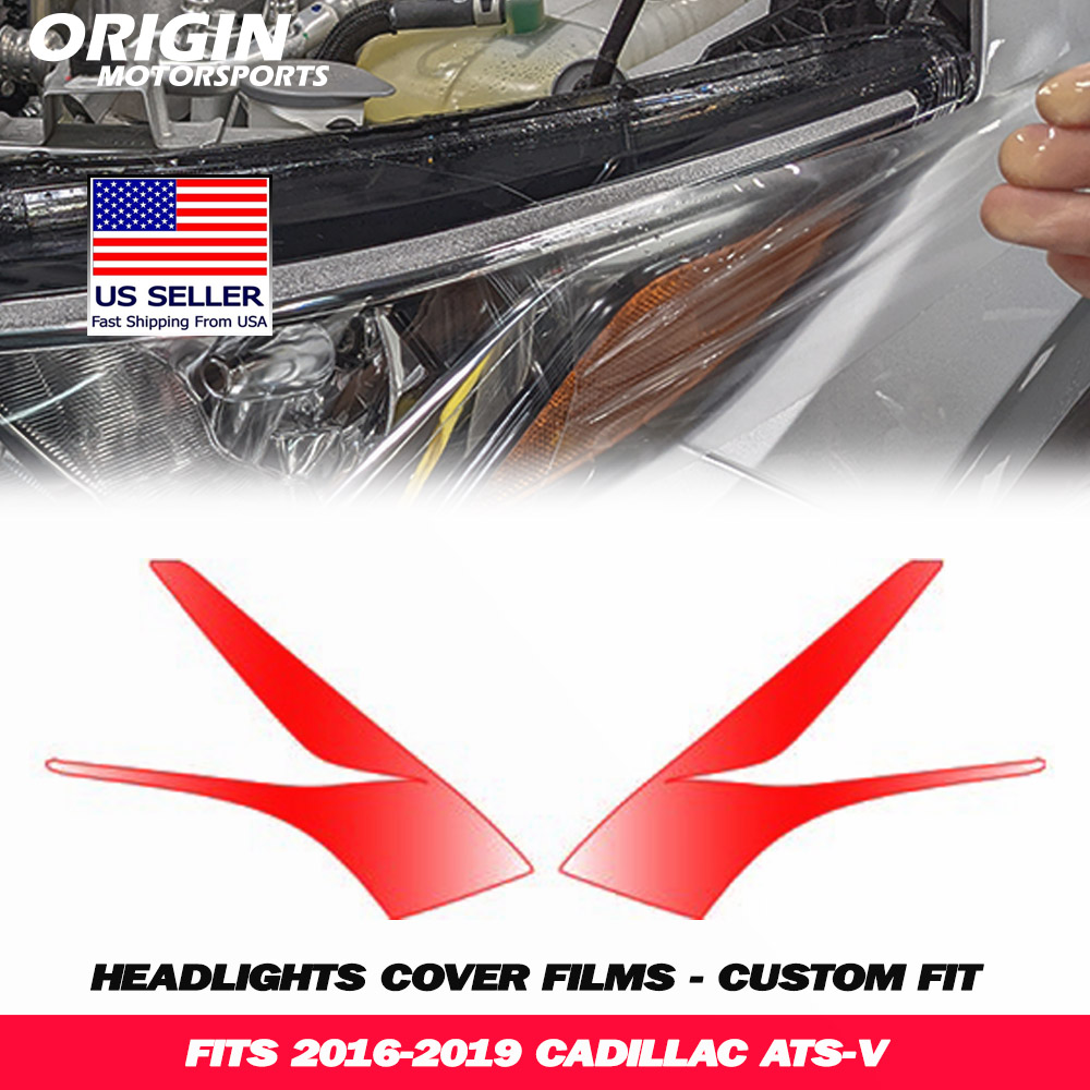 2016-2019 Cadillac ATS-V Precut Headlight PPF Clear Paint Protection Film Kit 2016-2019 Cadillac ATS-V Precut Headlight PPF Clear Paint Protection Film Kit