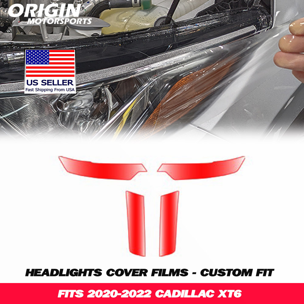 2020-2022 Cadillac XT6 Precut Headlight PPF Clear Paint Protection Film Kit 2020-2022 Cadillac XT6 Precut Headlight PPF Clear Paint Protection Film Kit