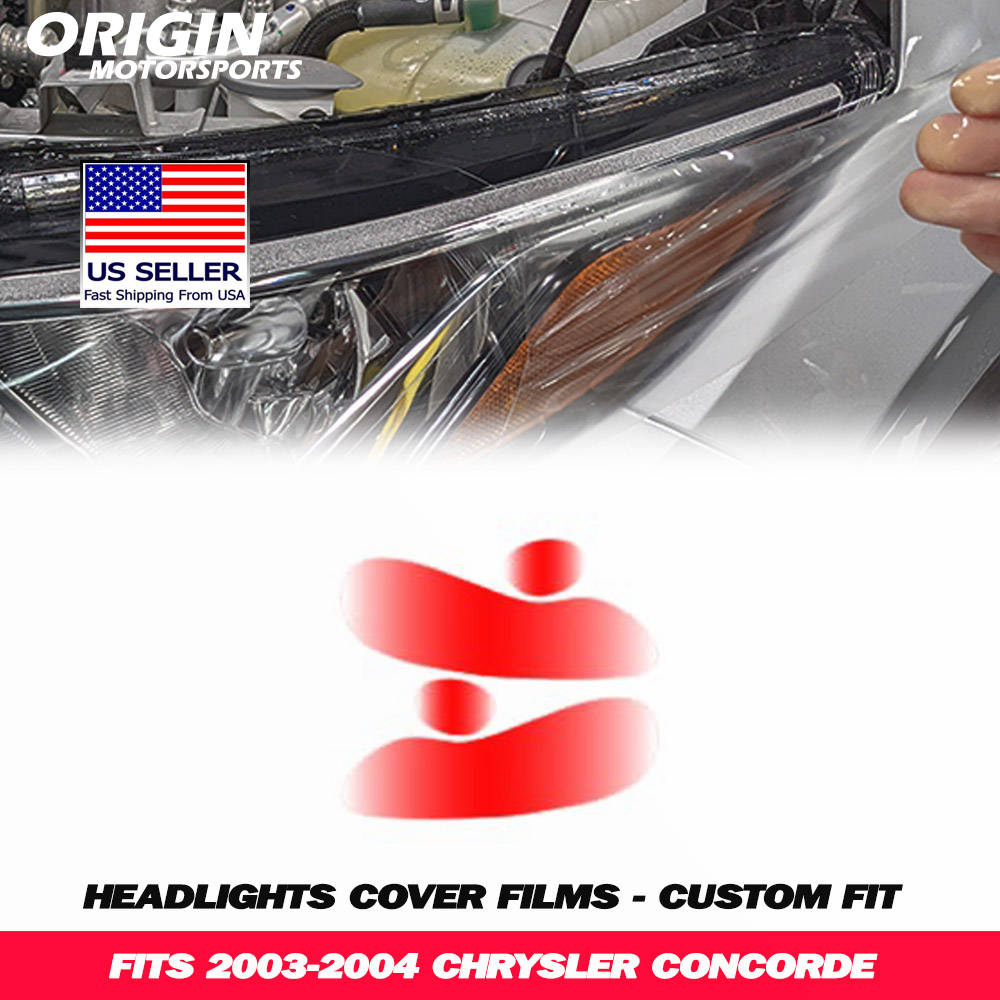 2003-2004 Chrysler CONCORDE Precut Headlight PPF Clear Paint Protection Film Kit 2003-2004 Chrysler CONCORDE Precut Headlight PPF Clear Paint Protection Film Kit