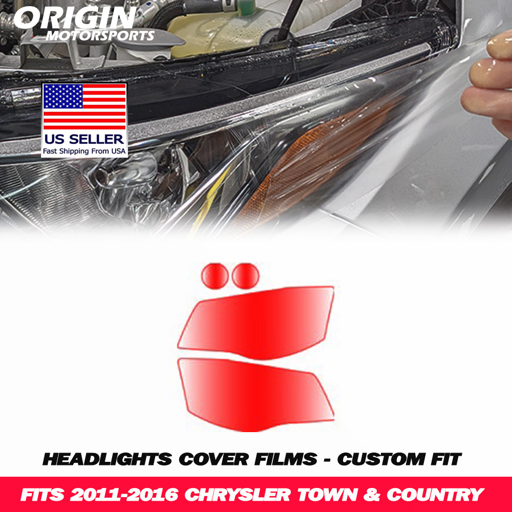 2011-2016 Chrysler TOWN & COUNTRY Precut Headlight PPF Clear Paint Protection Film Kit