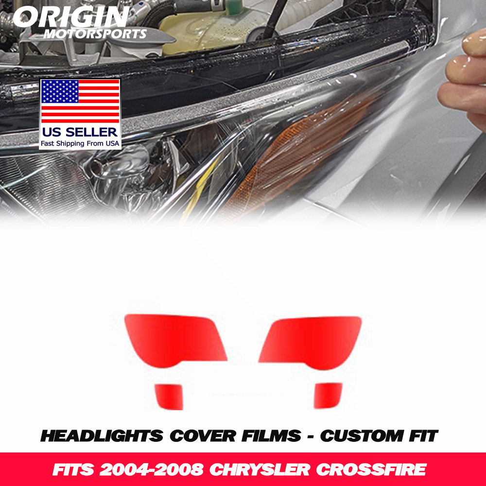 2004-2008 Chrysler CROSSFIRE Precut Headlight PPF Clear Paint Protection Film Kit 2004-2008 Chrysler CROSSFIRE Precut Headlight PPF Clear Paint Protection Film Kit