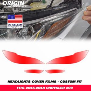 2015-2018 Chrysler 200 Precut Headlight PPF Clear Paint Protection Film Kit 2015-2018 Chrysler 200 Precut Headlight PPF Clear Paint Protection Film Kit