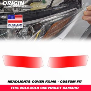 2014-2018 Chevrolet CAMARO Precut Headlight PPF Clear Paint Protection Film Kit 2014-2018 Chevrolet CAMARO Precut Headlight PPF Clear Paint Protection Film Kit