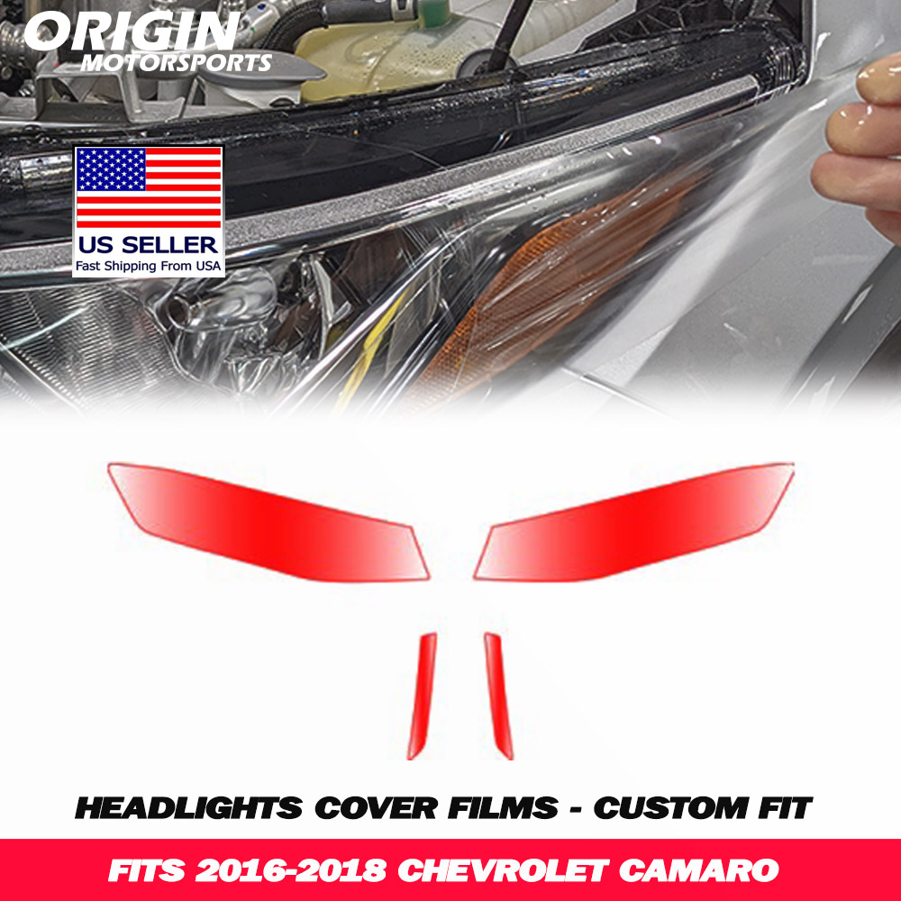 2016-2018 Chevrolet CAMARO Precut Headlight PPF Clear Paint Protection Film Kit 2016-2018 Chevrolet CAMARO Precut Headlight PPF Clear Paint Protection Film Kit