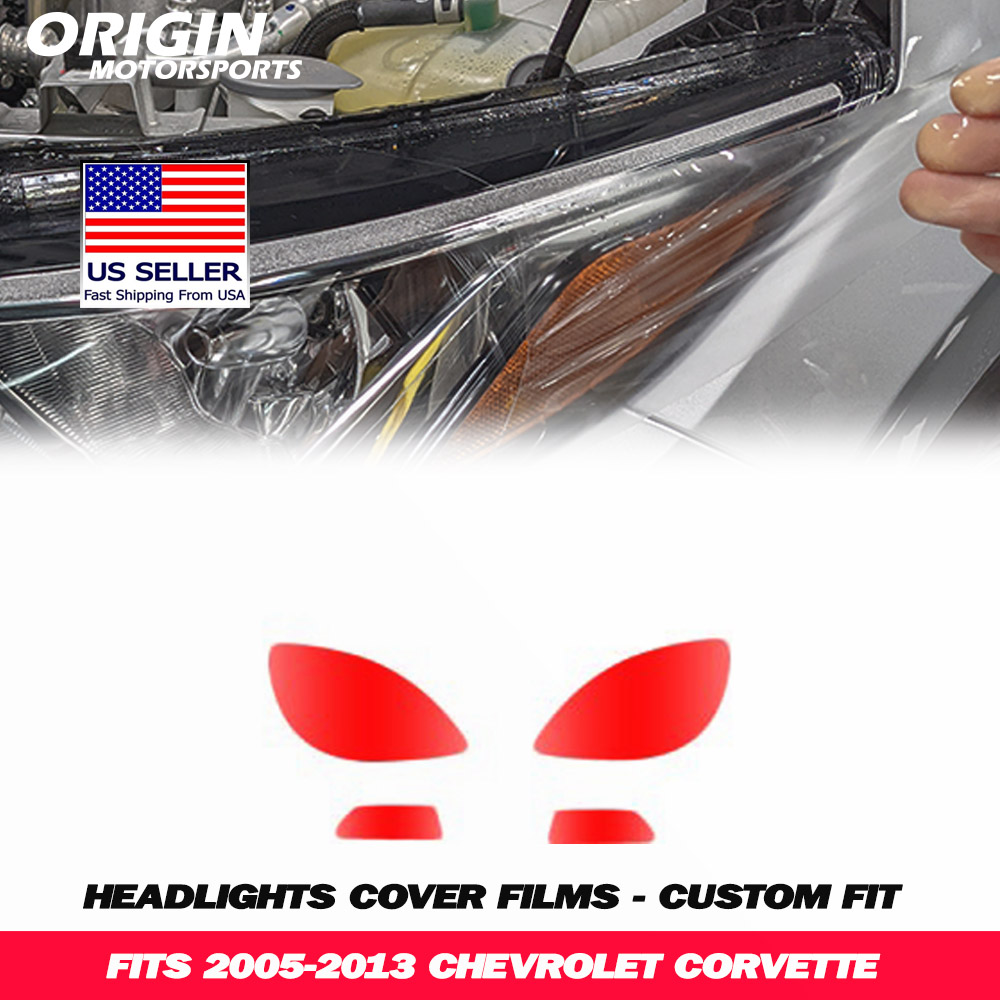 2005-2013 Chevrolet CORVETTE Precut Headlight PPF Clear Paint Protection Film Kit 2005-2013 Chevrolet CORVETTE Precut Headlight PPF Clear Paint Protection Film Kit