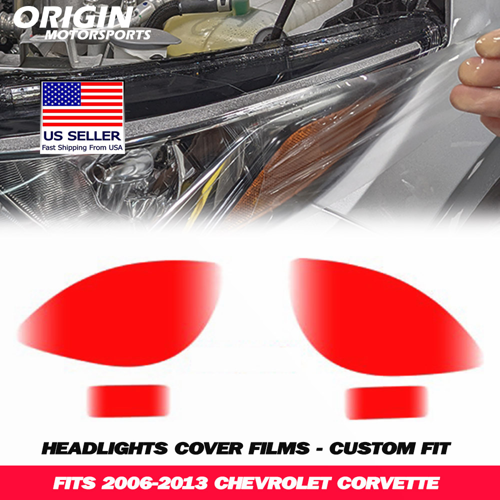 2006-2013 Chevrolet CORVETTE Precut Headlight PPF Clear Paint Protection Film Kit 2006-2013 Chevrolet CORVETTE Precut Headlight PPF Clear Paint Protection Film Kit