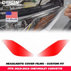2019-2019 Chevrolet CORVETTE Precut Headlight PPF Clear Paint Protection Film Kit
