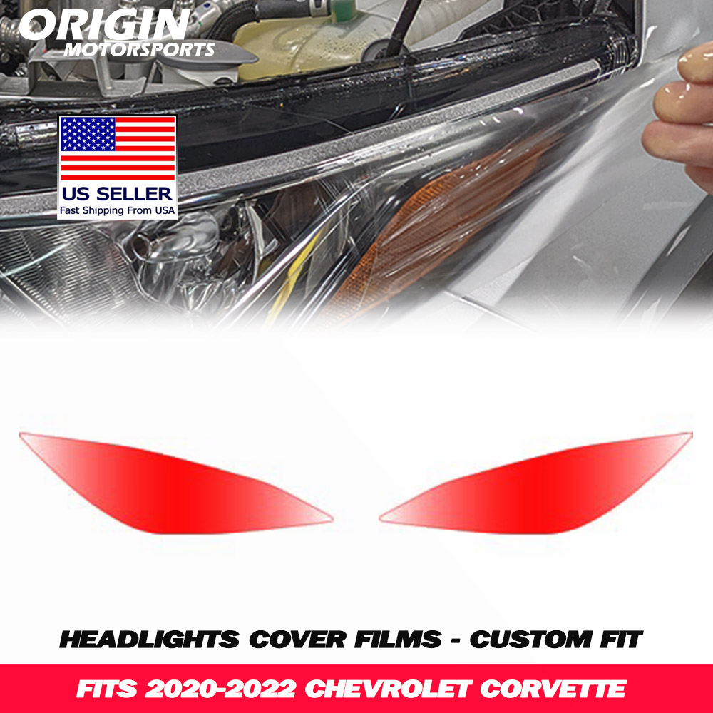 2020-2022 Chevrolet CORVETTE Precut Headlight PPF Clear Paint Protection Film Kit