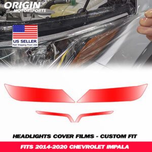 2014-2020 Chevrolet IMPALA Precut Headlight PPF Clear Paint Protection Film Kit 2014-2020 Chevrolet IMPALA Precut Headlight PPF Clear Paint Protection Film Kit
