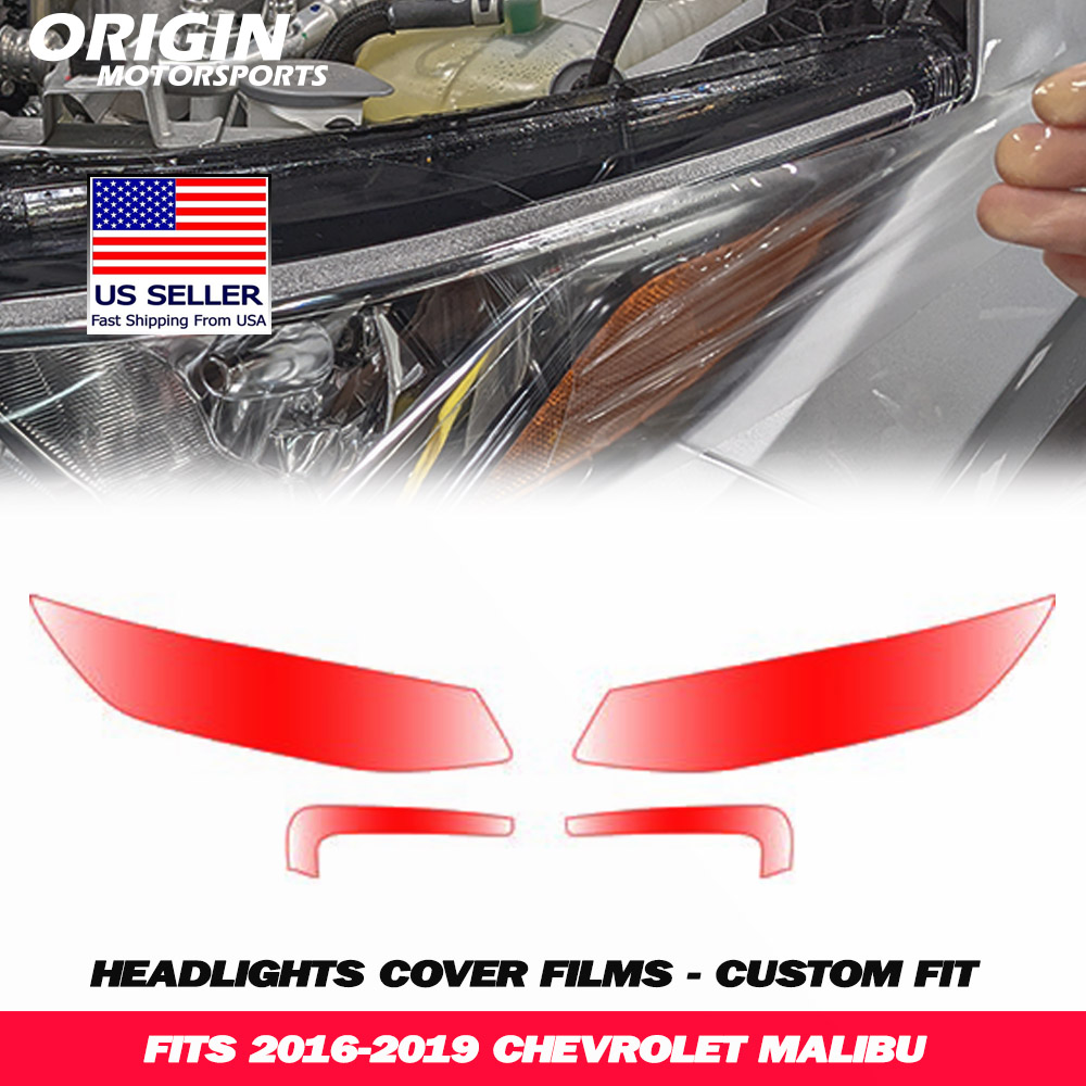2016-2019 Chevrolet MALIBU Precut Headlight PPF Clear Paint Protection Film Kit 2016-2019 Chevrolet MALIBU Precut Headlight PPF Clear Paint Protection Film Kit