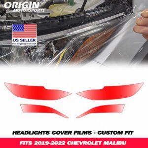 2019-2022 Chevrolet MALIBU Precut Headlight PPF Clear Paint Protection Film Kit 2019-2022 Chevrolet MALIBU Precut Headlight PPF Clear Paint Protection Film Kit