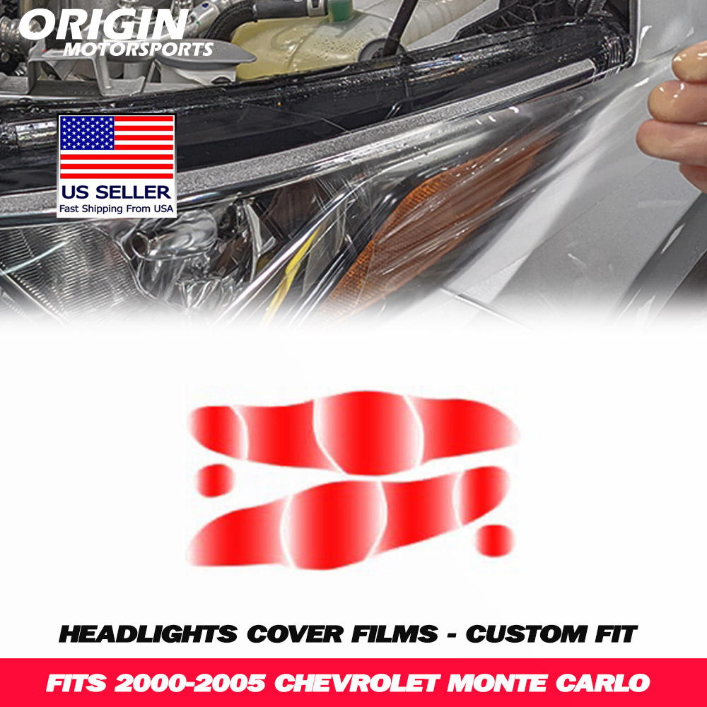 2000-2005 Chevrolet MONTE CARLO Precut Headlight PPF Clear Paint Protection Film Kit 2000-2005 Chevrolet MONTE CARLO Precut Headlight PPF Clear Paint Protection Film Kit