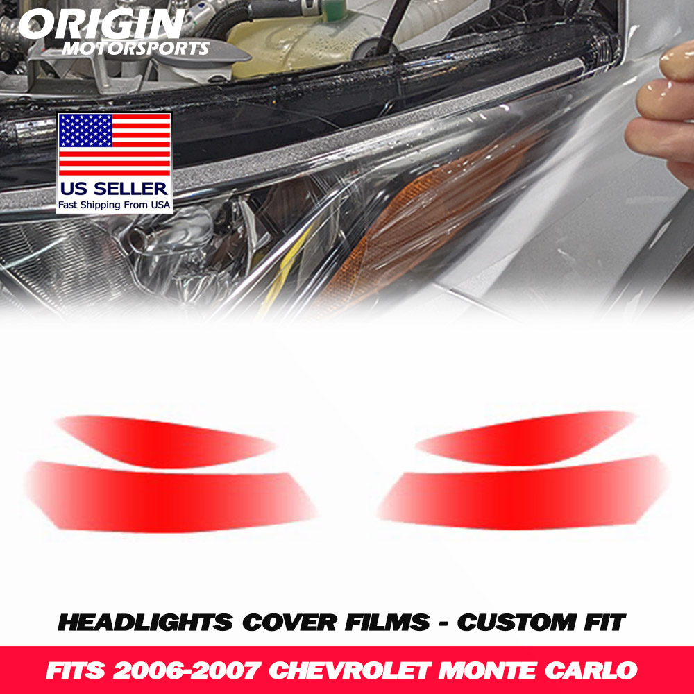 2006-2007 Chevrolet MONTE CARLO Precut Headlight PPF Clear Paint Protection Film Kit 2006-2007 Chevrolet MONTE CARLO Precut Headlight PPF Clear Paint Protection Film Kit