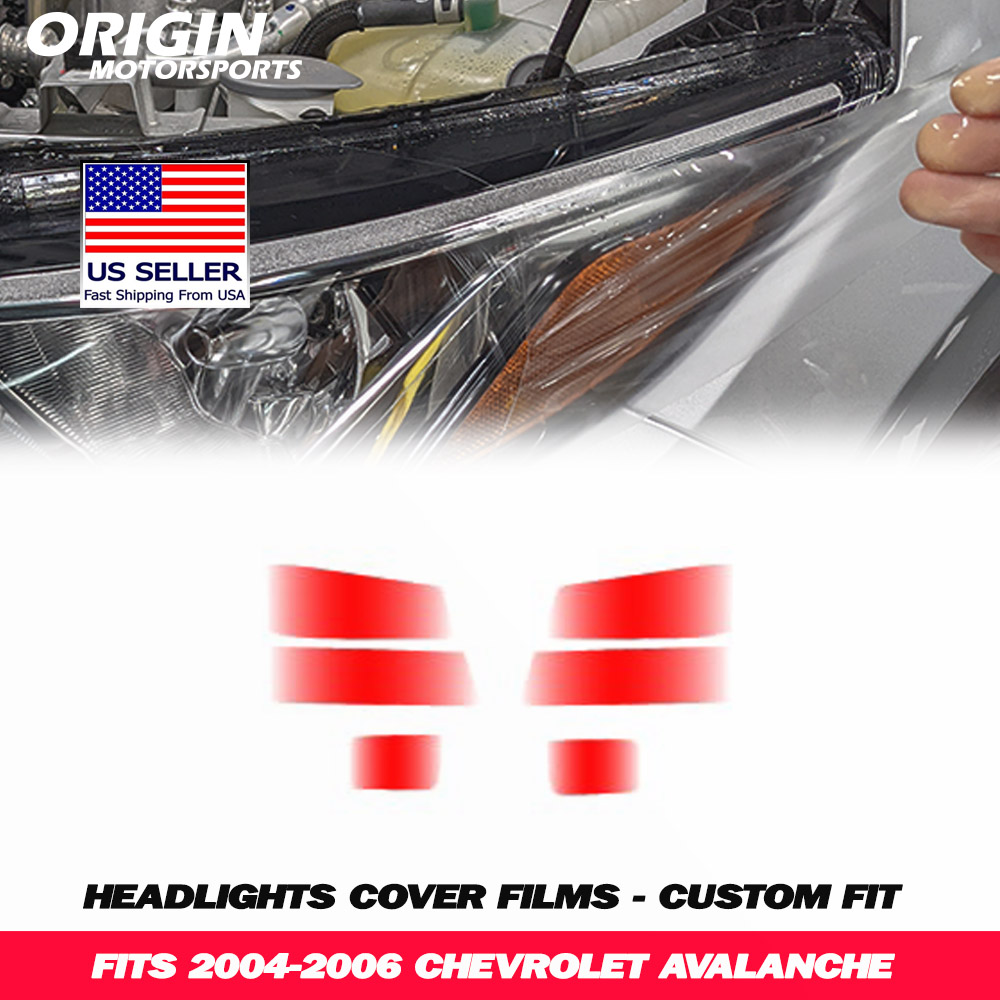 2004-2006 Chevrolet AVALANCHE Precut Headlight PPF Clear Paint Protection Film Kit