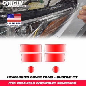 2015-2019 Chevrolet SILVERADO Precut Headlight PPF Clear Paint Protection Film Kit 2015-2019 Chevrolet SILVERADO Precut Headlight PPF Clear Paint Protection Film Kit