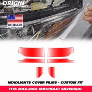 2016-2018 Chevrolet SILVERADO Precut Headlight PPF Clear Paint Protection Film Kit 2016-2018 Chevrolet SILVERADO Precut Headlight PPF Clear Paint Protection Film Kit