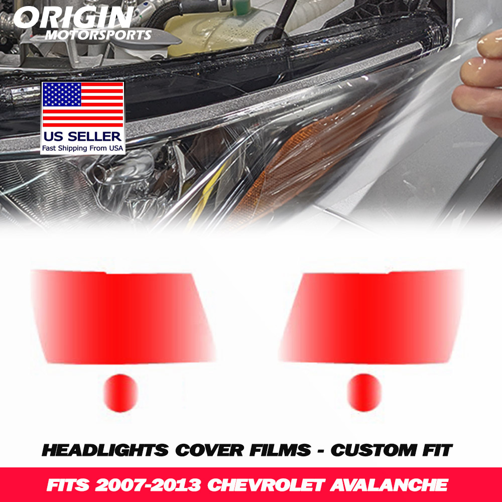 2007-2013 Chevrolet AVALANCHE Precut Headlight PPF Clear Paint Protection Film Kit 2007-2013 Chevrolet AVALANCHE Precut Headlight PPF Clear Paint Protection Film Kit