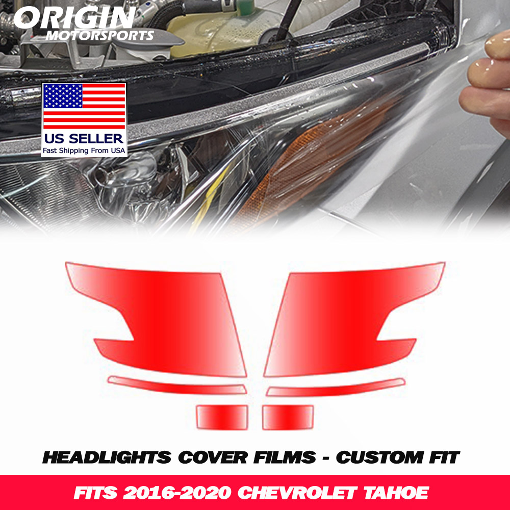 2016-2020 Chevrolet TAHOE Precut Headlight PPF Clear Paint Protection Film Kit
