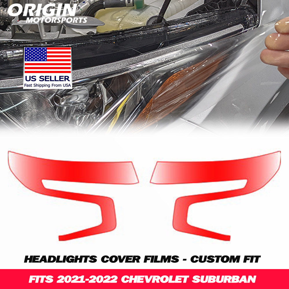 2021-2022 Chevrolet SUBURBAN Precut Headlight PPF Clear Paint Protection Film Kit 2021-2022 Chevrolet SUBURBAN Precut Headlight PPF Clear Paint Protection Film Kit