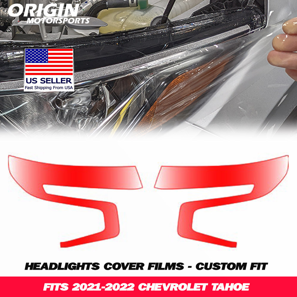 2021-2022 Chevrolet TAHOE Precut Headlight PPF Clear Paint Protection Film Kit 2021-2022 Chevrolet TAHOE Precut Headlight PPF Clear Paint Protection Film Kit