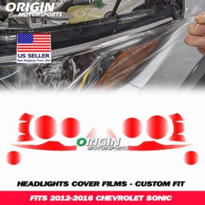 2012-2016 Chevrolet SONIC Precut Headlight PPF Clear Paint Protection Film Kit 2012-2016 Chevrolet SONIC Precut Headlight PPF Clear Paint Protection Film Kit