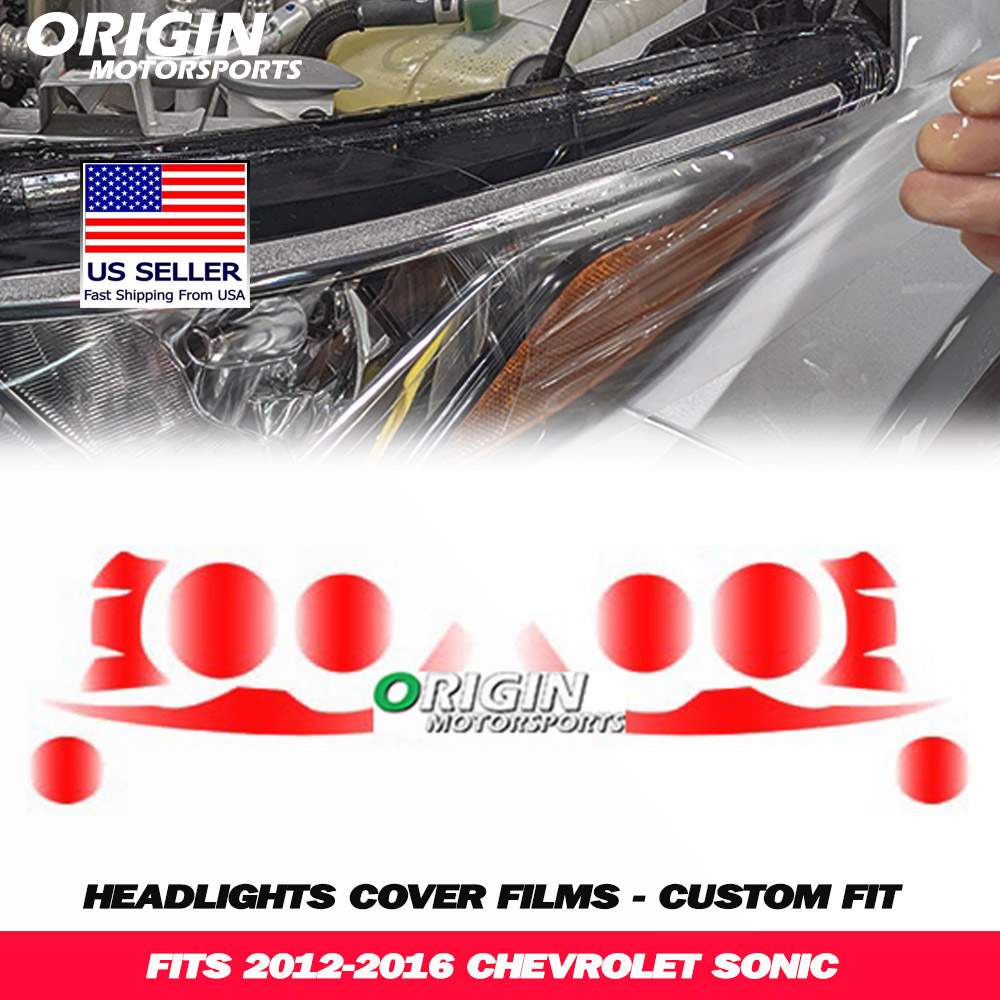 2012-2016 Chevrolet SONIC Precut Headlight PPF Clear Paint Protection Film Kit 2012-2016 Chevrolet SONIC Precut Headlight PPF Clear Paint Protection Film Kit