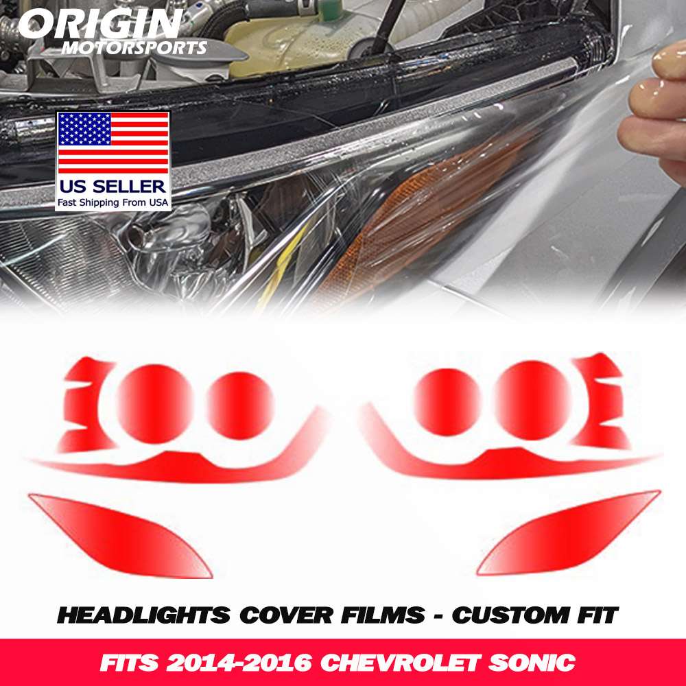 2014-2016 Chevrolet SONIC Precut Headlight PPF Clear Paint Protection Film Kit 2014-2016 Chevrolet SONIC Precut Headlight PPF Clear Paint Protection Film Kit