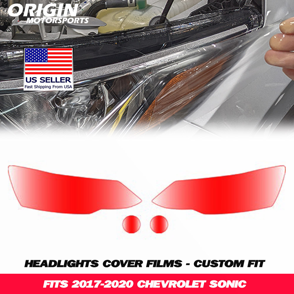 2017-2020 Chevrolet SONIC Precut Headlight PPF Clear Paint Protection Film Kit 2017-2020 Chevrolet SONIC Precut Headlight PPF Clear Paint Protection Film Kit