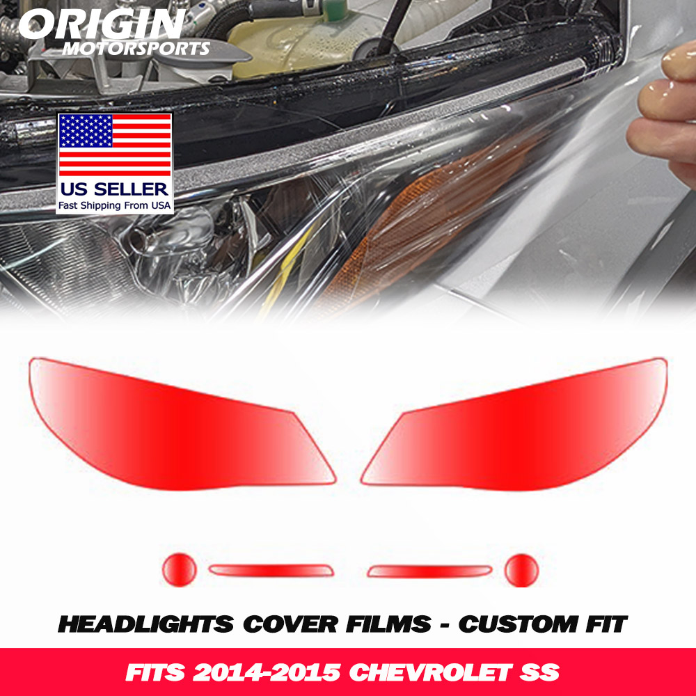2014-2015 Chevrolet SS Precut Headlight PPF Clear Paint Protection Film Kit 2014-2015 Chevrolet SS Precut Headlight PPF Clear Paint Protection Film Kit